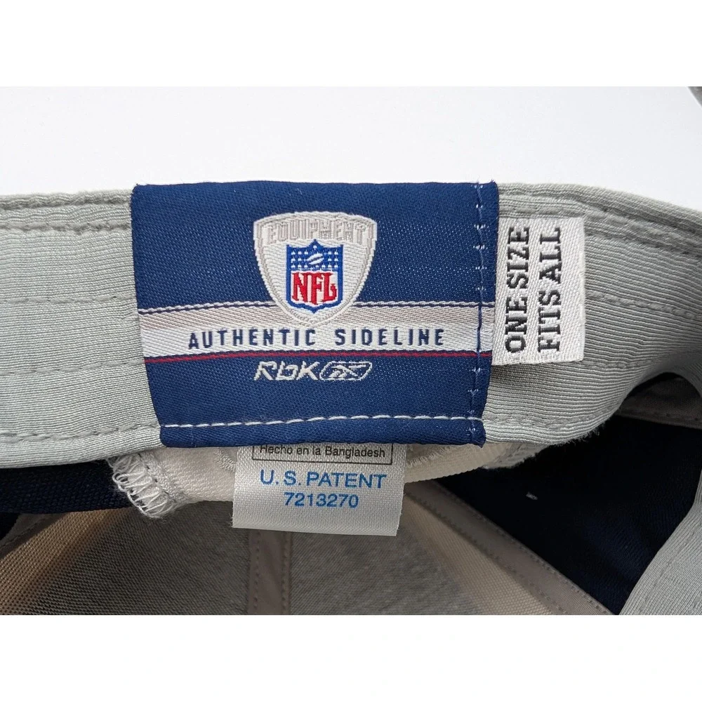 Reebok Dallas Cowboys NFL Authentic Sideline Hat Navy Blue White NFC East OSFA